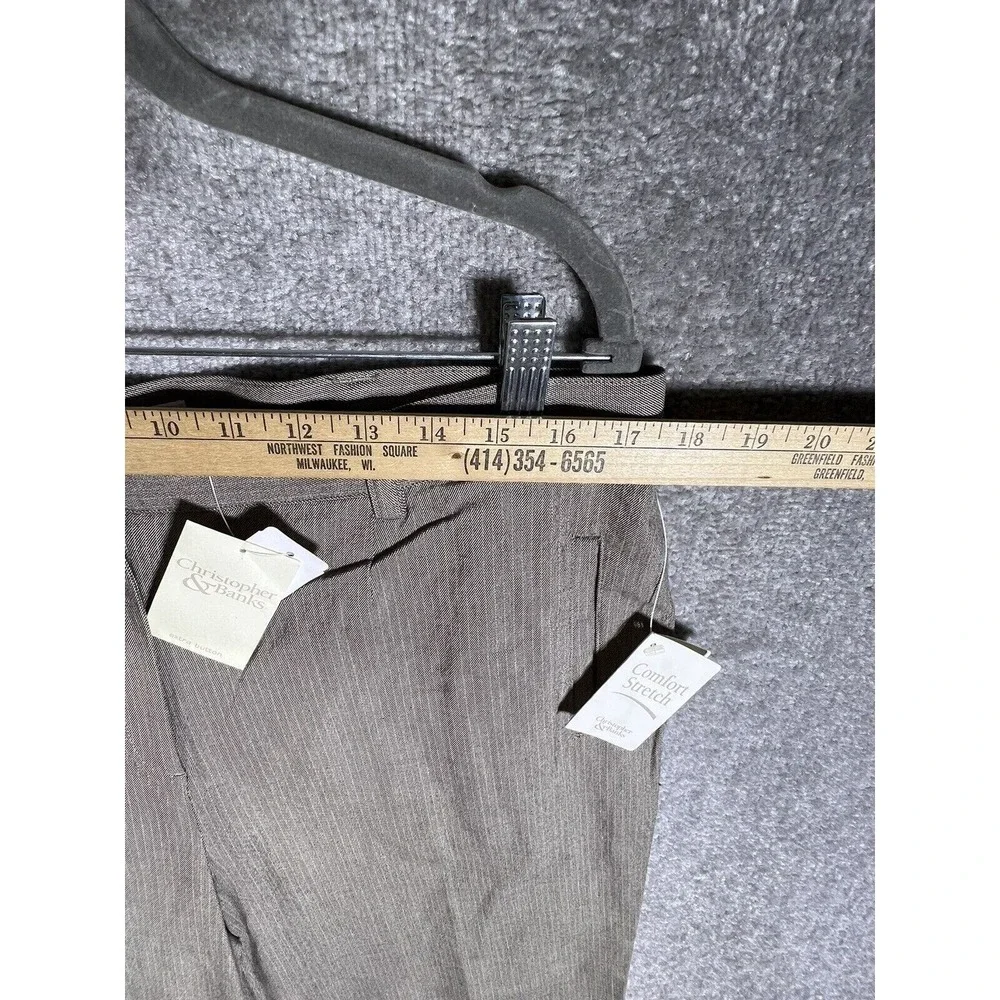 Christopher & Banks Comfort Stretch Easy Fit Striped Dress Pants Womens Size 14